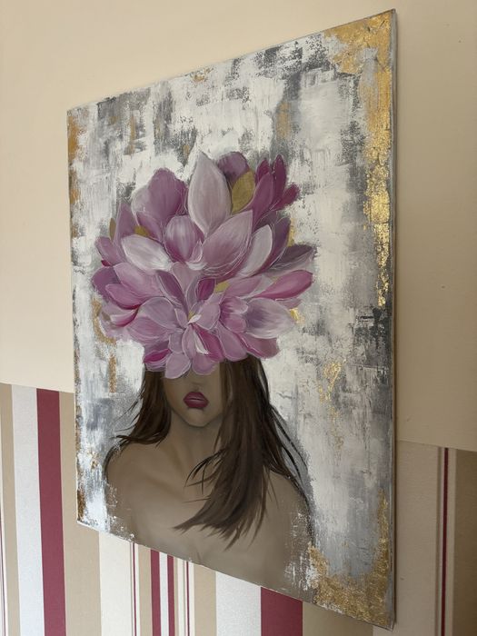 Obraz 50x70 kwiat kobieta