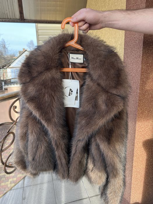 Шоколадна еко шубка в стилі ZARA