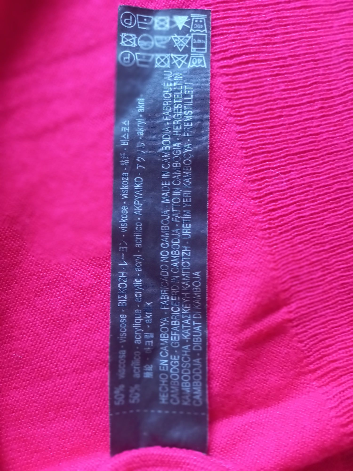 Sweter cienki czerwony ZARA w serek XL XXL Nowy oversize