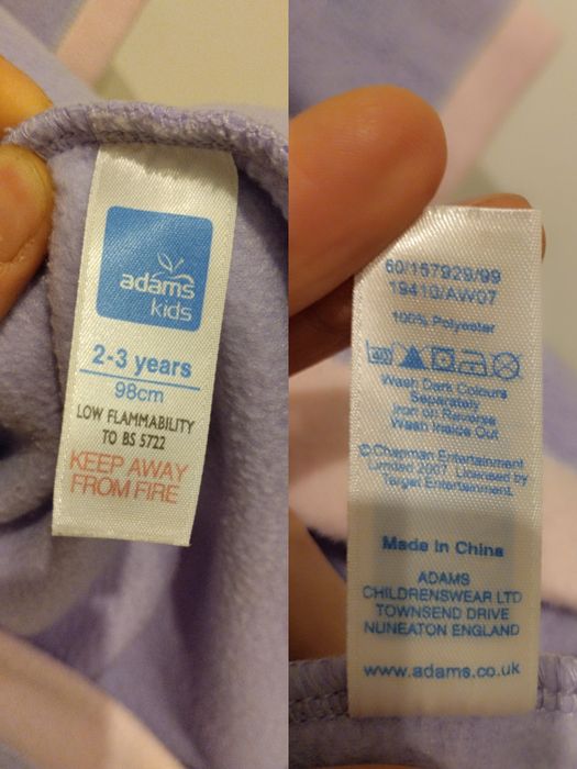 Polarowy szlafrok dziewczęcy bez kaptura 98 Adams Kids
