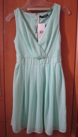 Miętowa zielona seledynowa sukienka tally weijl xs/s 34/36 NOWA Okazja