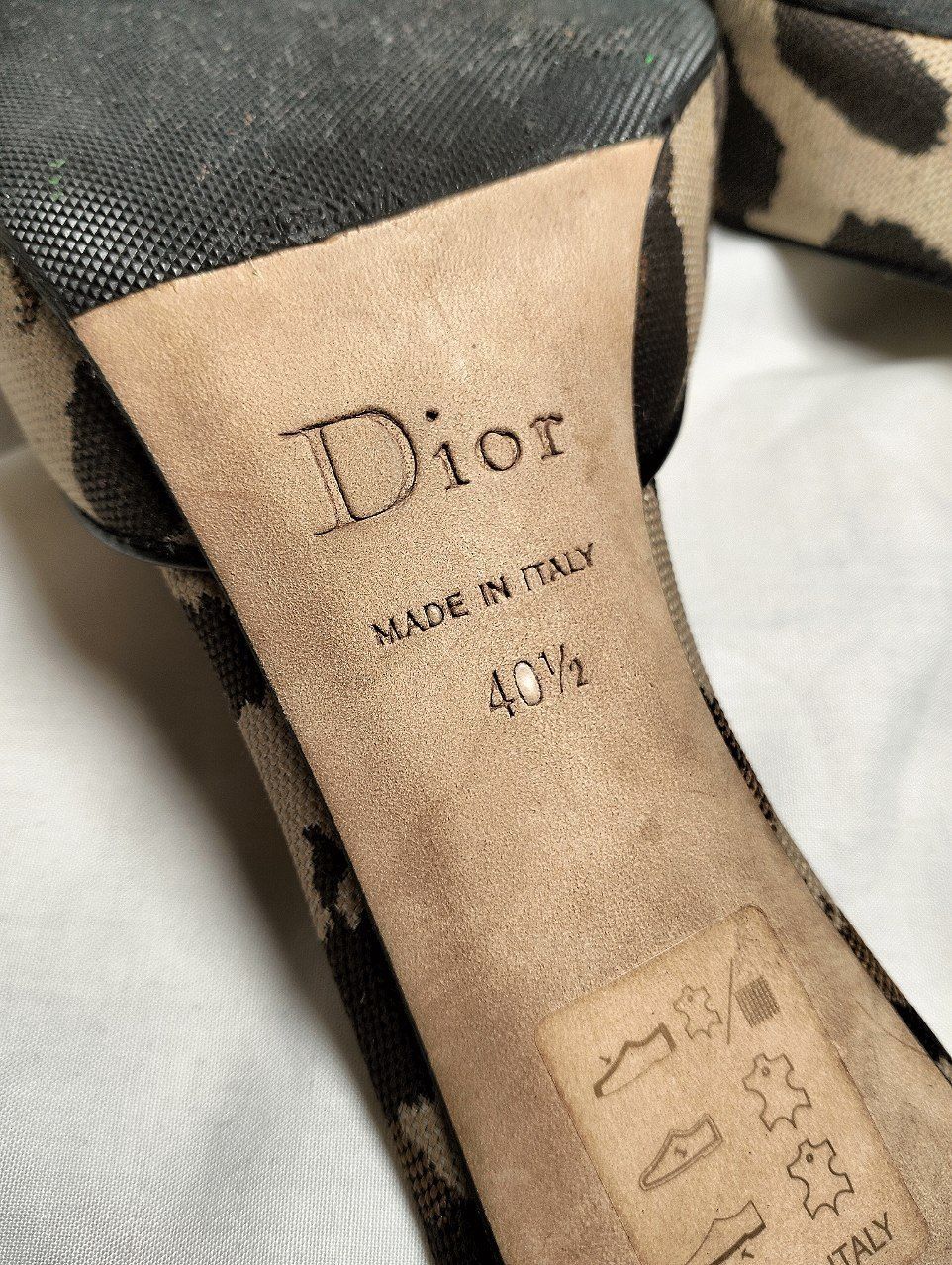 Dior винтажные леопардовые мюли
