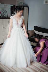 Suknia ślubna ivory + welon 3 m