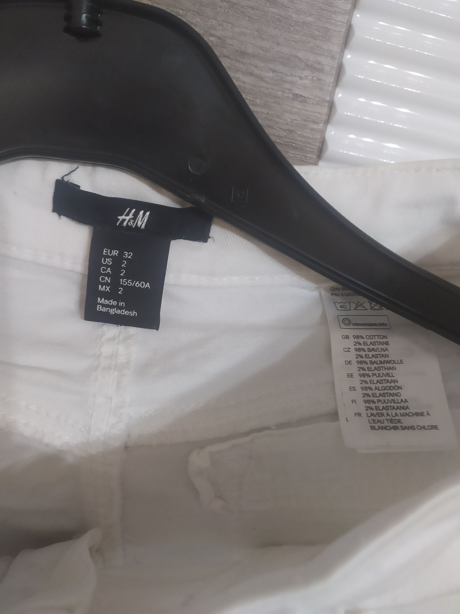 Szorty dżinsowe spodenki jeansowe bawełniane elastyczne 32 XXS H&M