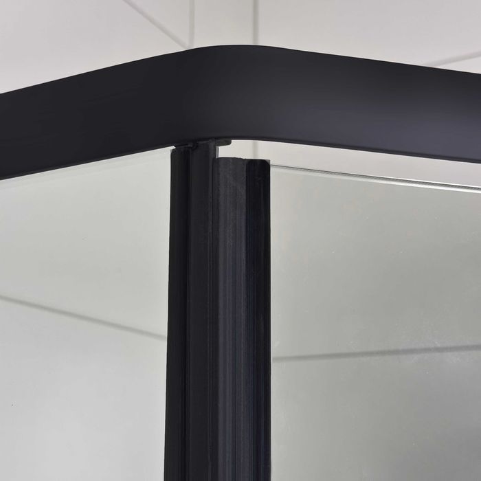 Kabina Prysznicowa Czarna Loft Black Pięciokątna 90 x 90 Grube Szkło !