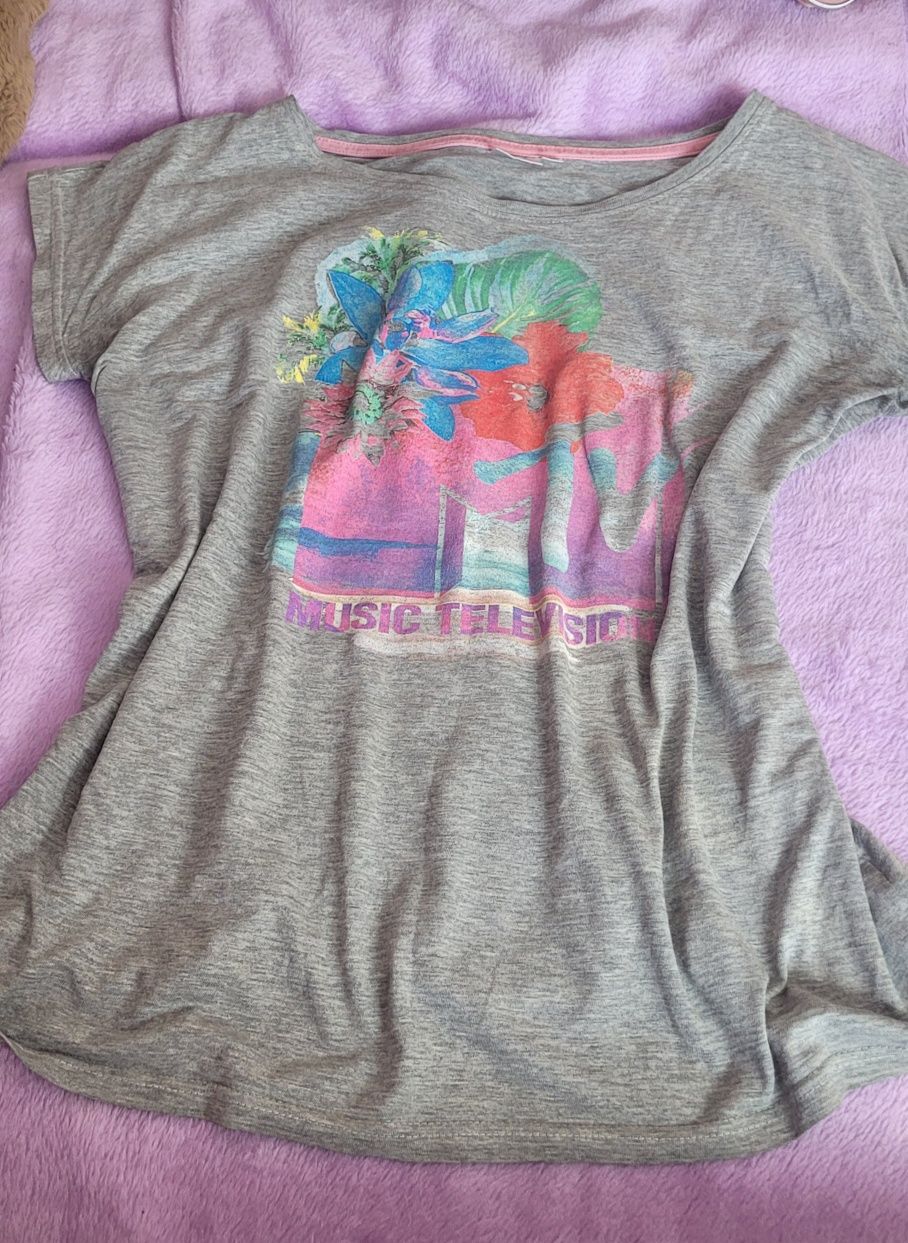 T-shirt koszulka szara damska XL