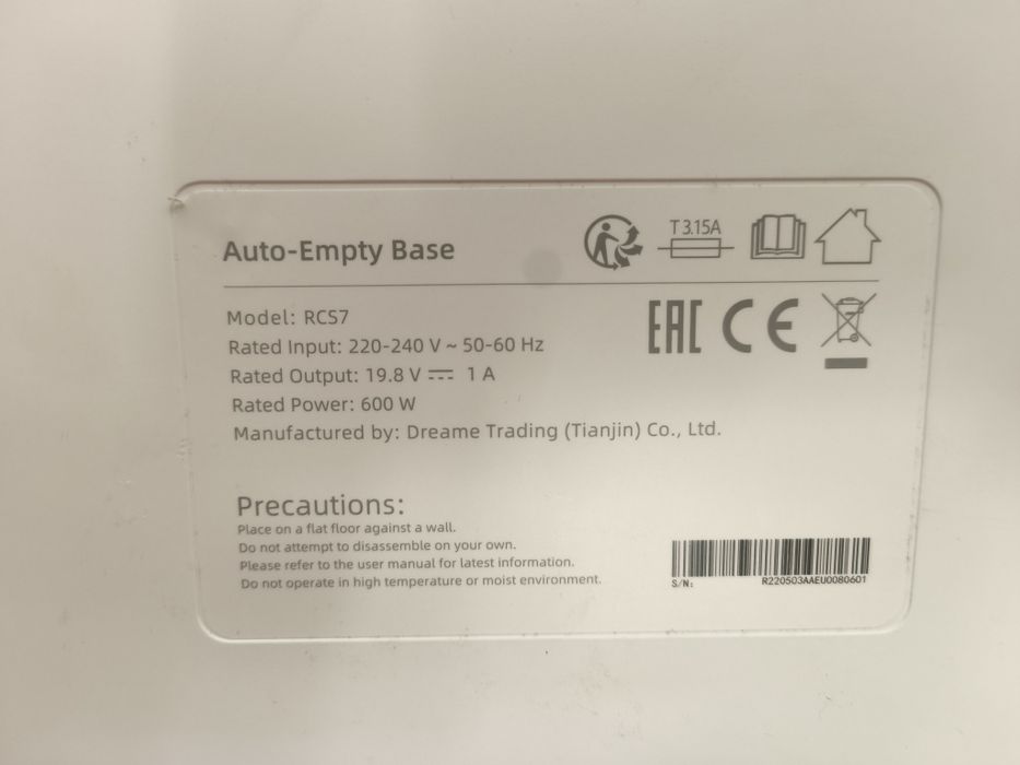 Base Auto-Esvaziamento Dream RCS7