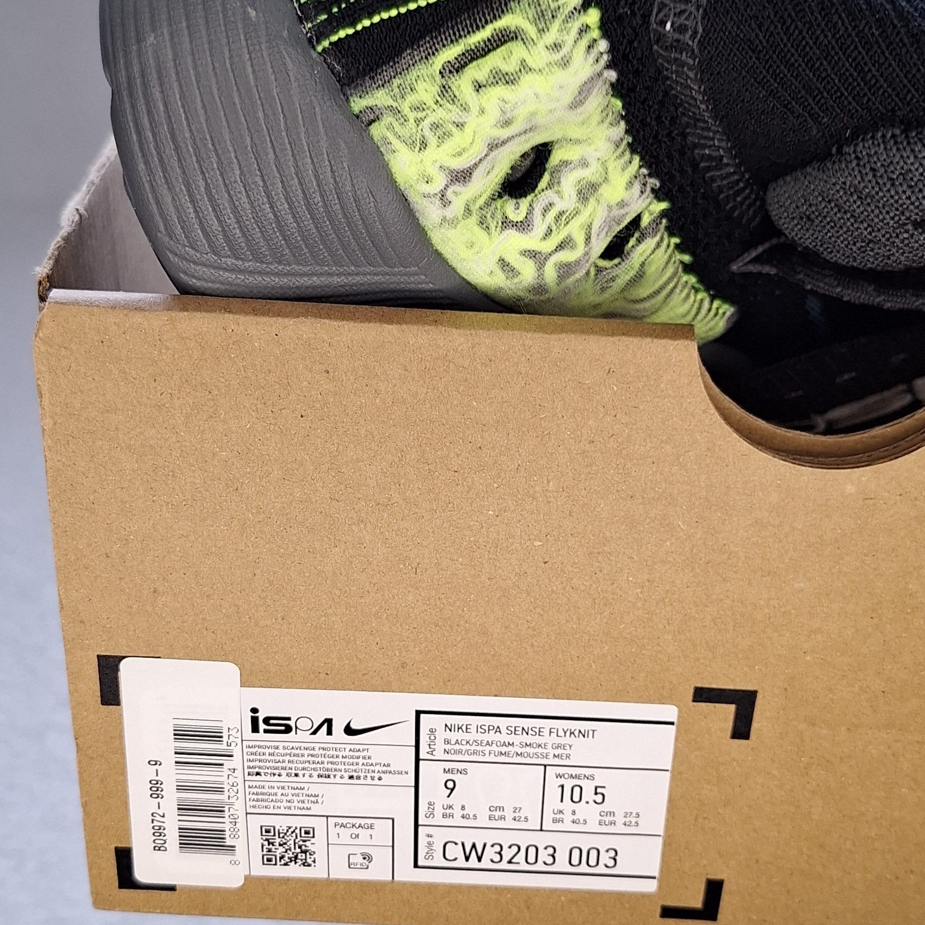 Кросівки Nike Ispa sense fly knit US9.5 cw3203 300 розмір 43