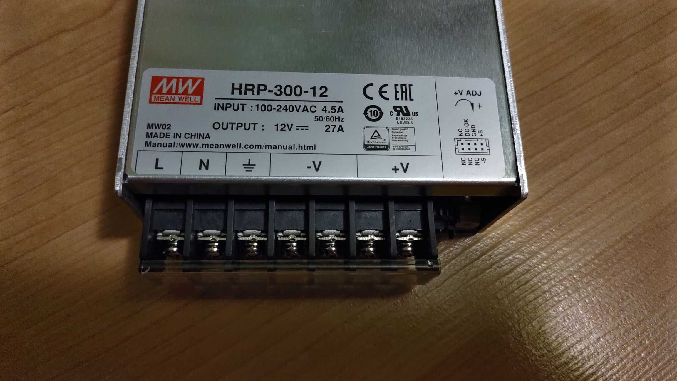 MEAN WELL HRP-300-12 Zasilacz impulsowy 324W 12V 27A