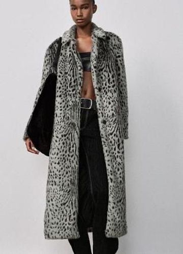 Шуба зара mango zara леопардовий прінт