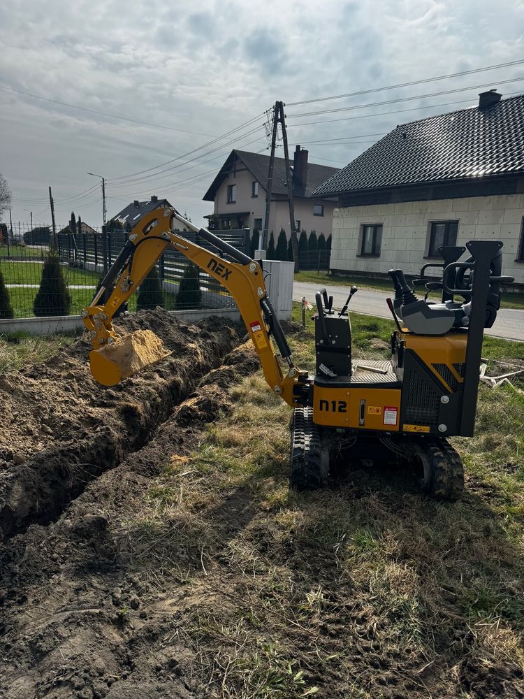 Usługi Prace ziemne minikoparka 100 zł Mth drenaże przyłącza  wod-kan
