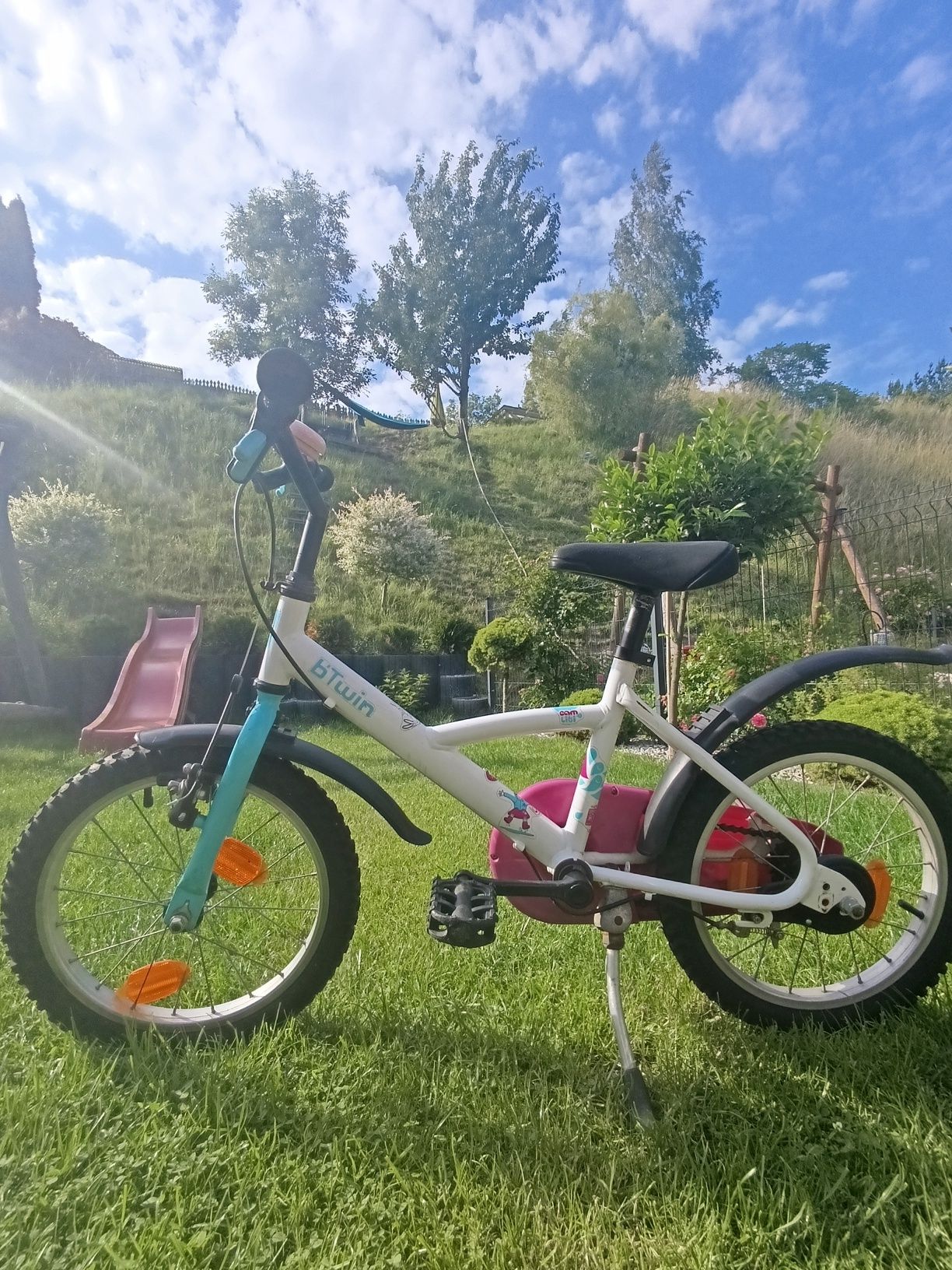 Rowerek rower dziecięcy dla dziewczynki b'twin koła 16'' Decathlon