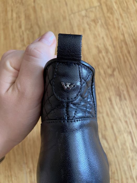 Czarne botki Wojas na obcasie - rozmiar 40