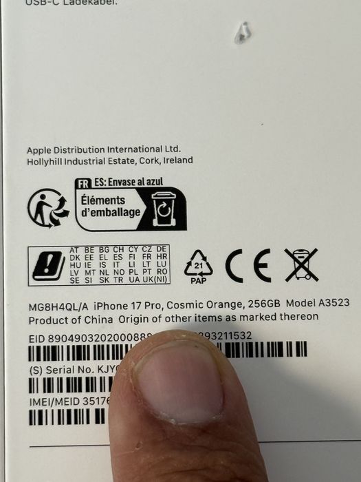 Iphone 17 pro 256gb novo selado desbloqueado