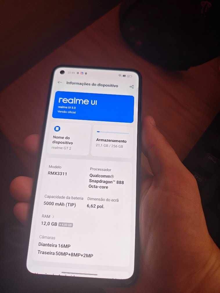Realme GT2 12GB RAM 256GB armazenamento