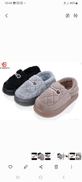 Теплі жіночі тапочки з задником