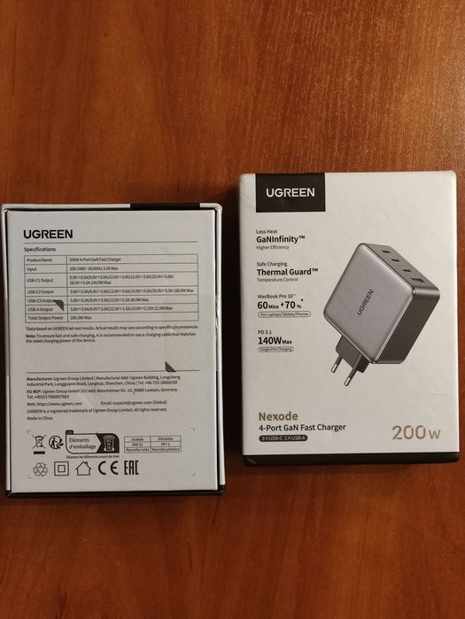 UGREEN Nexode 200w зарядка для ноутбука телефону ін гаджетів