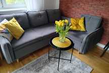 Rozkładana sofa z fotelem