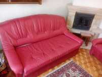 Skórzana naturalna sofa + 2 fotele komplet