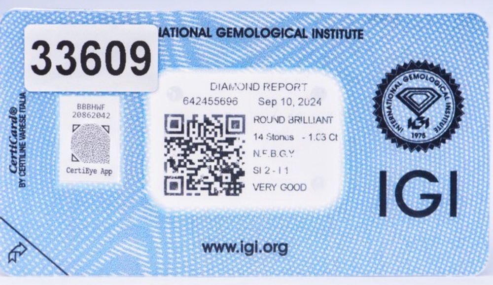 Diamantes com certificado IGI