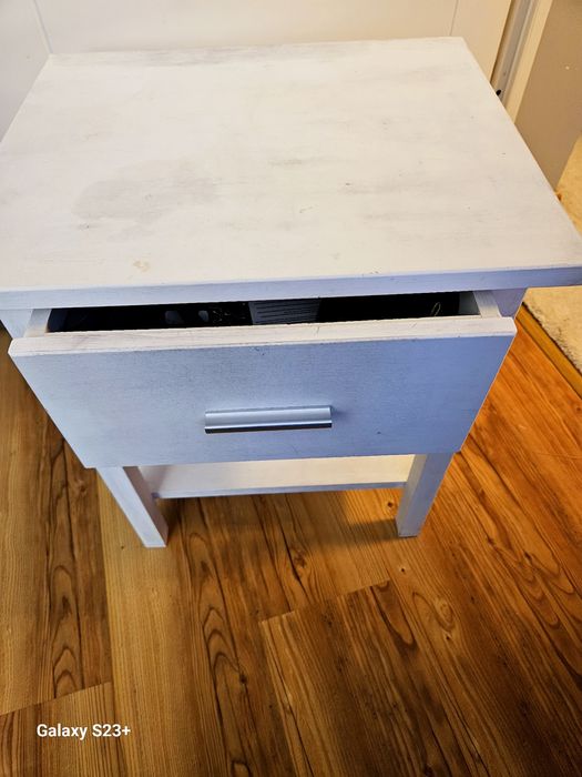 szafka nocna bielona (drewno)