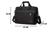 Torba na laptopa czarna 41/30/18/47 cm pogrubiony Oxford duża trwała