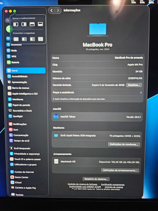 MacBook Pro 16''  M4 Pro14-core|24GB|512GB SSD| GPU 20 (RESERVADO)