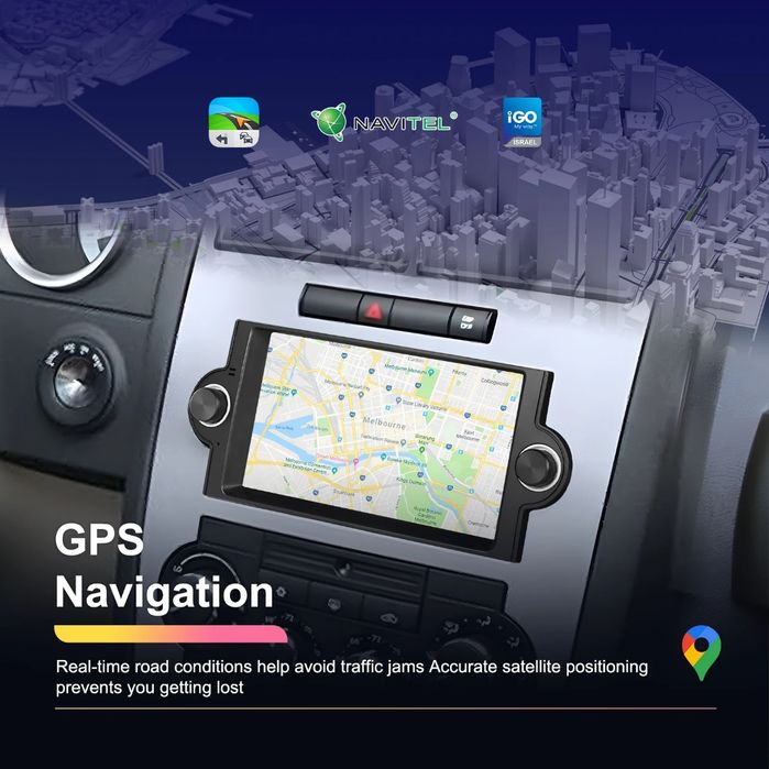 Rádio Android 13 6.2" p/ Jeep/Chrysler/Dodge | GPS | WiFi | EQ | NOVO