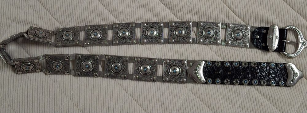 Ремень  метал , натуральная кожа.