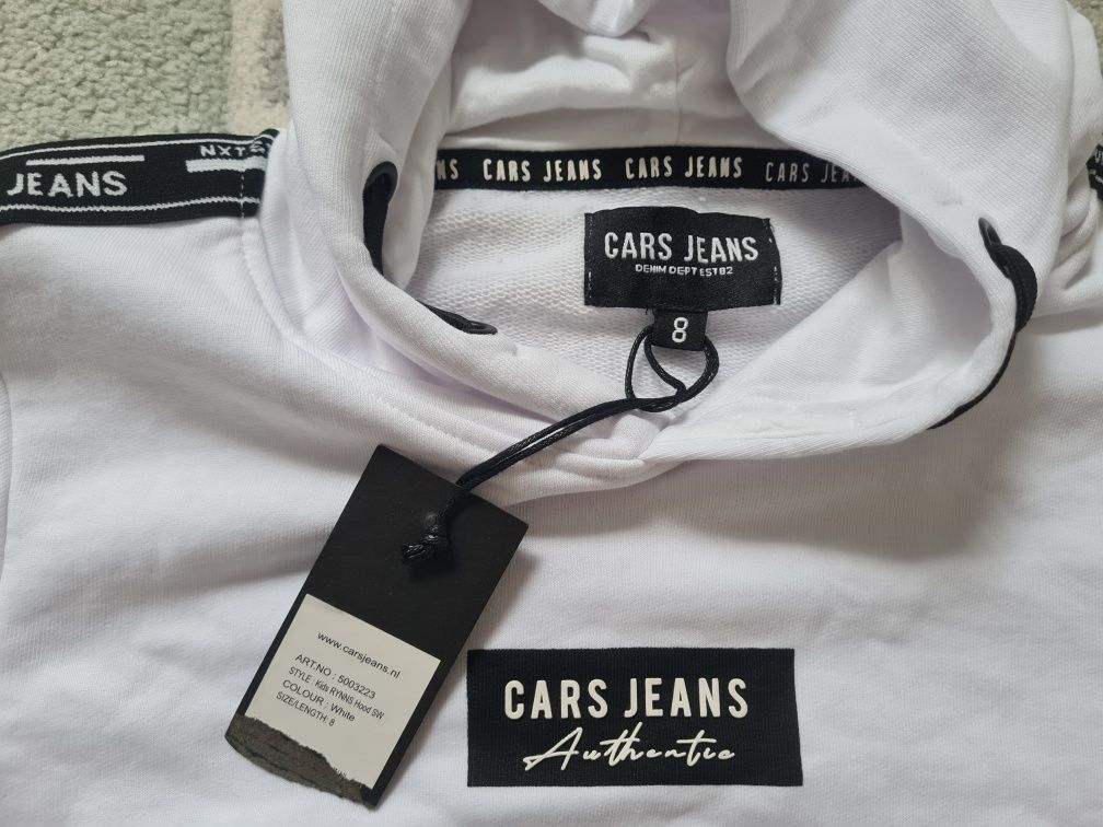 NOWA Bluza dla chłopca biała 116 122 Cars Jeans