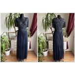maya deluxe cekinowa sukienka tiulowa maxi 46 3 xl granatowa