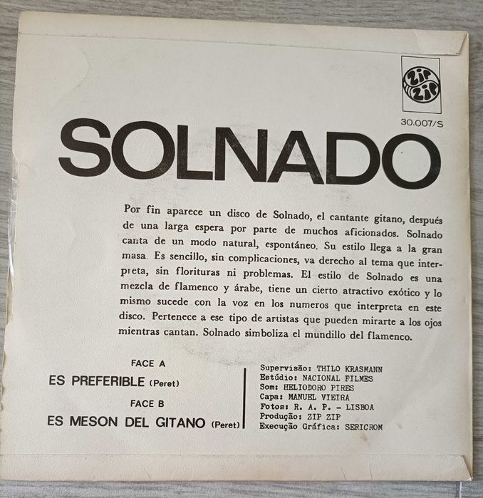 Raúl Solnado - Es preferible/El Meson del Gitano - 7''