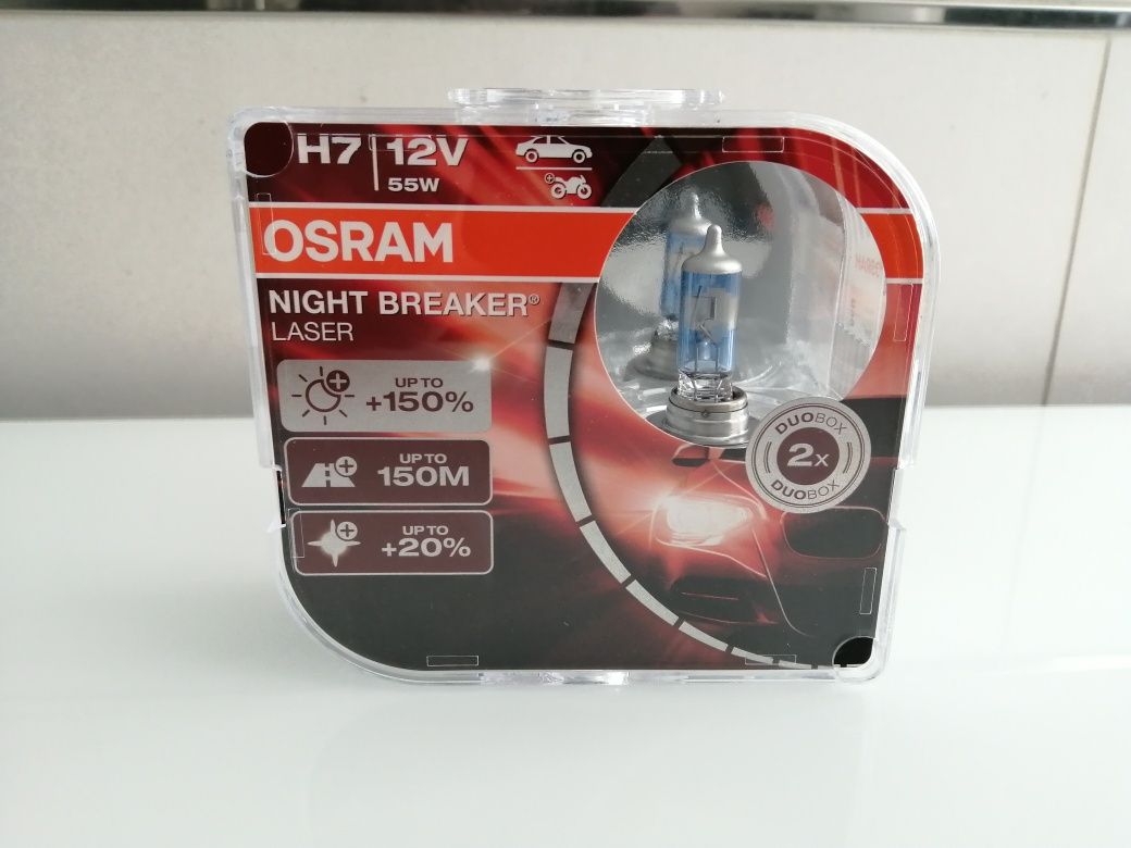 Lâmpadas H4 OSRAM Night Breaker LASER + 150m - Novas