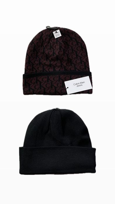 Зимняя шапка calvin klein (ck 2in1 reverse logo beanie hat) с америки