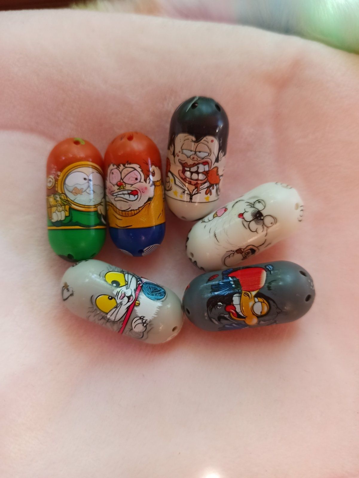 Набір 6 шт скажені круті боби неваляшки Mighty Beanz