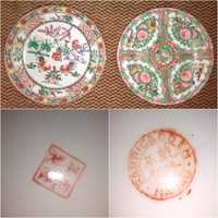 Pratos de porcelana fina chinesa (antigos)