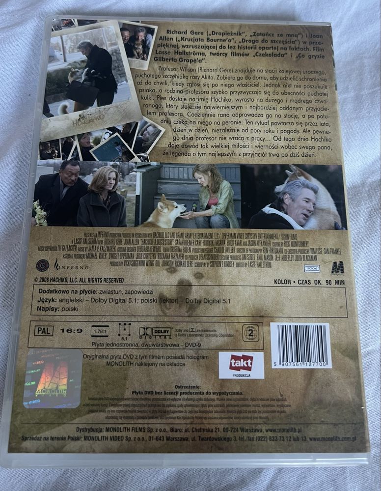Dvd „Mój przyjaciel Hachiko”