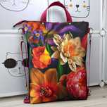 Torba-plecak wodoodporna Wiosenne Kwiaty handmade