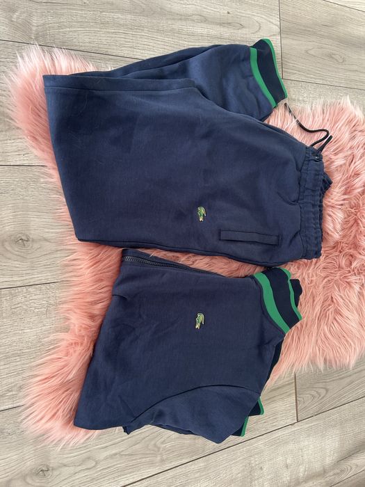 Męski bawełniany granatowy dres Lacoste 2XL