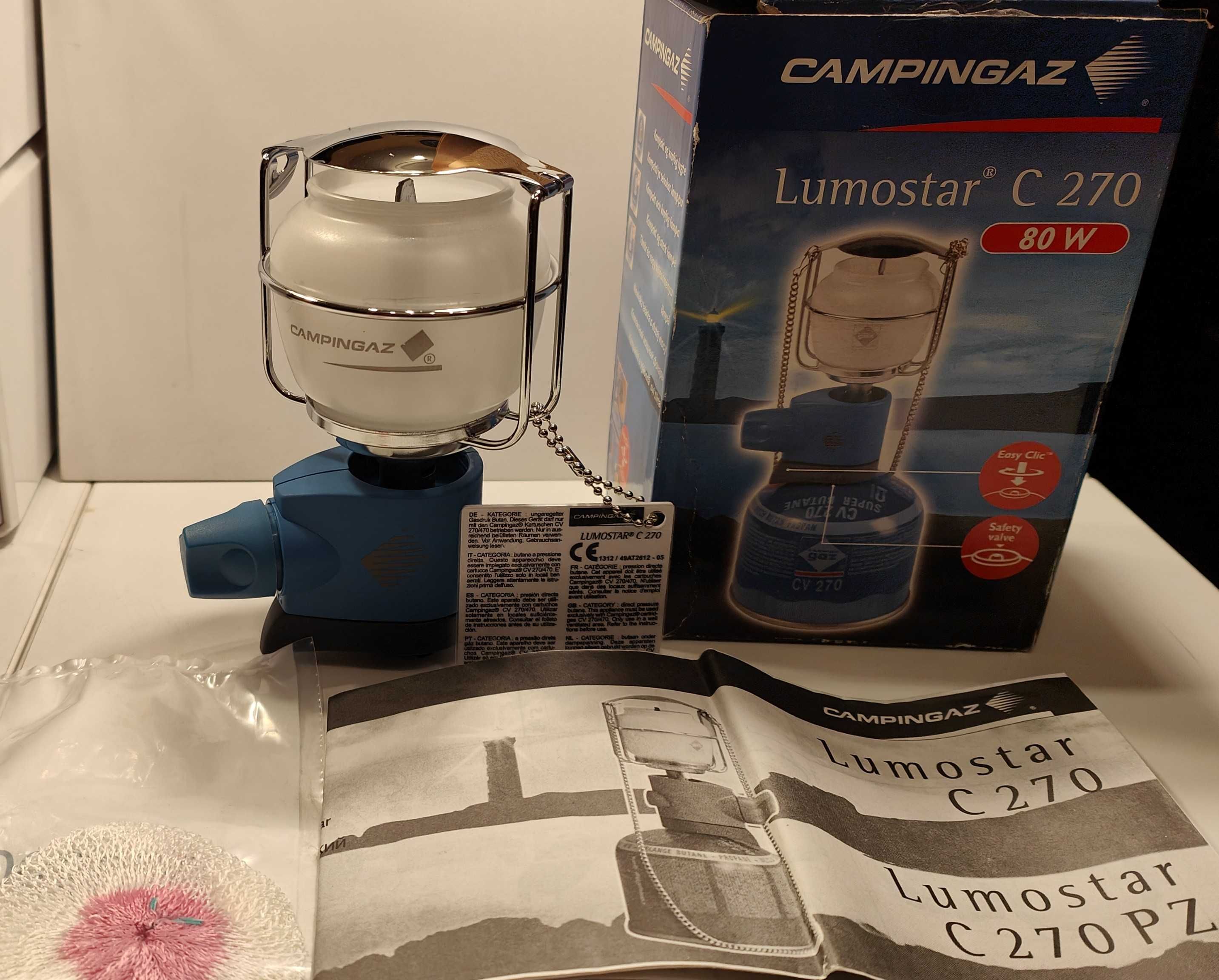 Lampa gazowa Lumostar C270 80W Campingaz, Nowa Latarnia Kempingowa