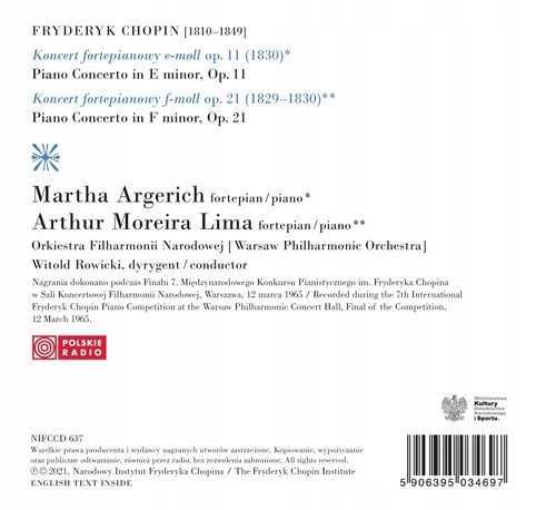 Chopin: Koncerty fortepianowe - Martha Argerich/ Arthur Moreira Lima
