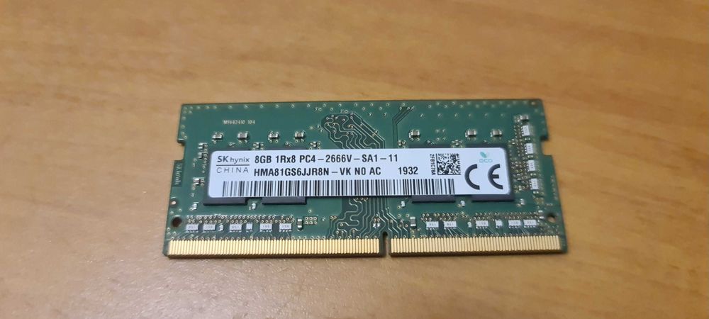 Kość pamięci SK hynix HMA81GS6JJR8N, 1x8 GB, DDR4-2666, SO-DIMM