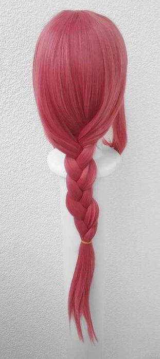 Makima Chainsaw Man peruka czerwona z warkoczem cosplay czerwony wig