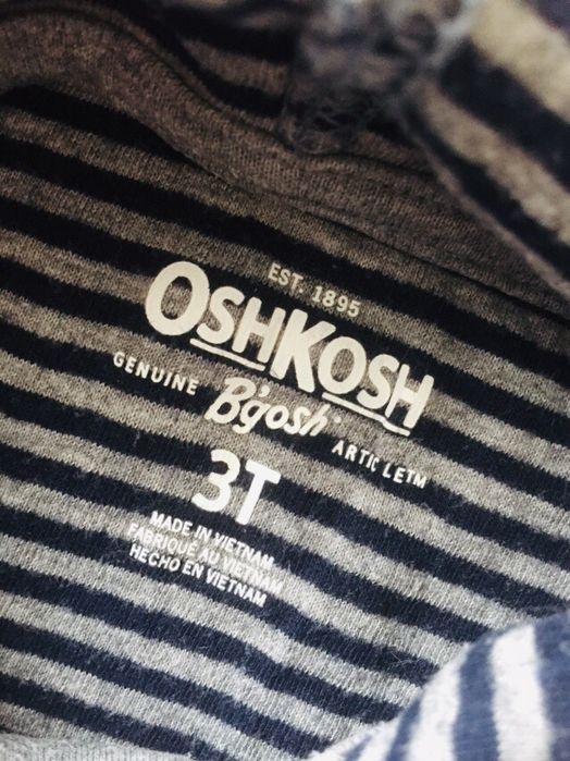 Szara koszulka z długim rękawem r. 98 OshKosh