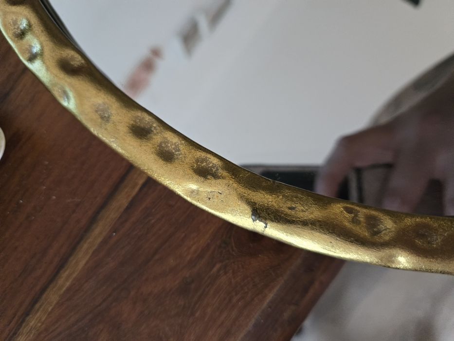 Sklum lustro ścienne w złotej żłobionej ramie