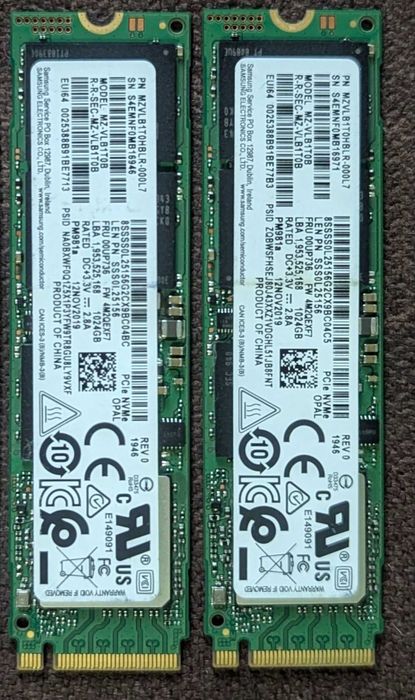 SSD M2 2280 Nvme Pcie 3.0/4.0  256-512- 1TB !!!