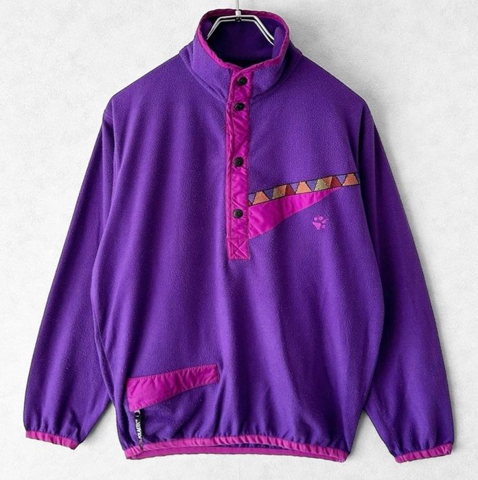 Чоловічий вінтажний светр флісова толстовка 90-их ретро Jack Wolfskin