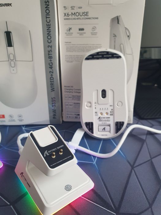 Нові ігрові мишки Attack Shark X6 PAW3395  DPI26000 з докстанцією