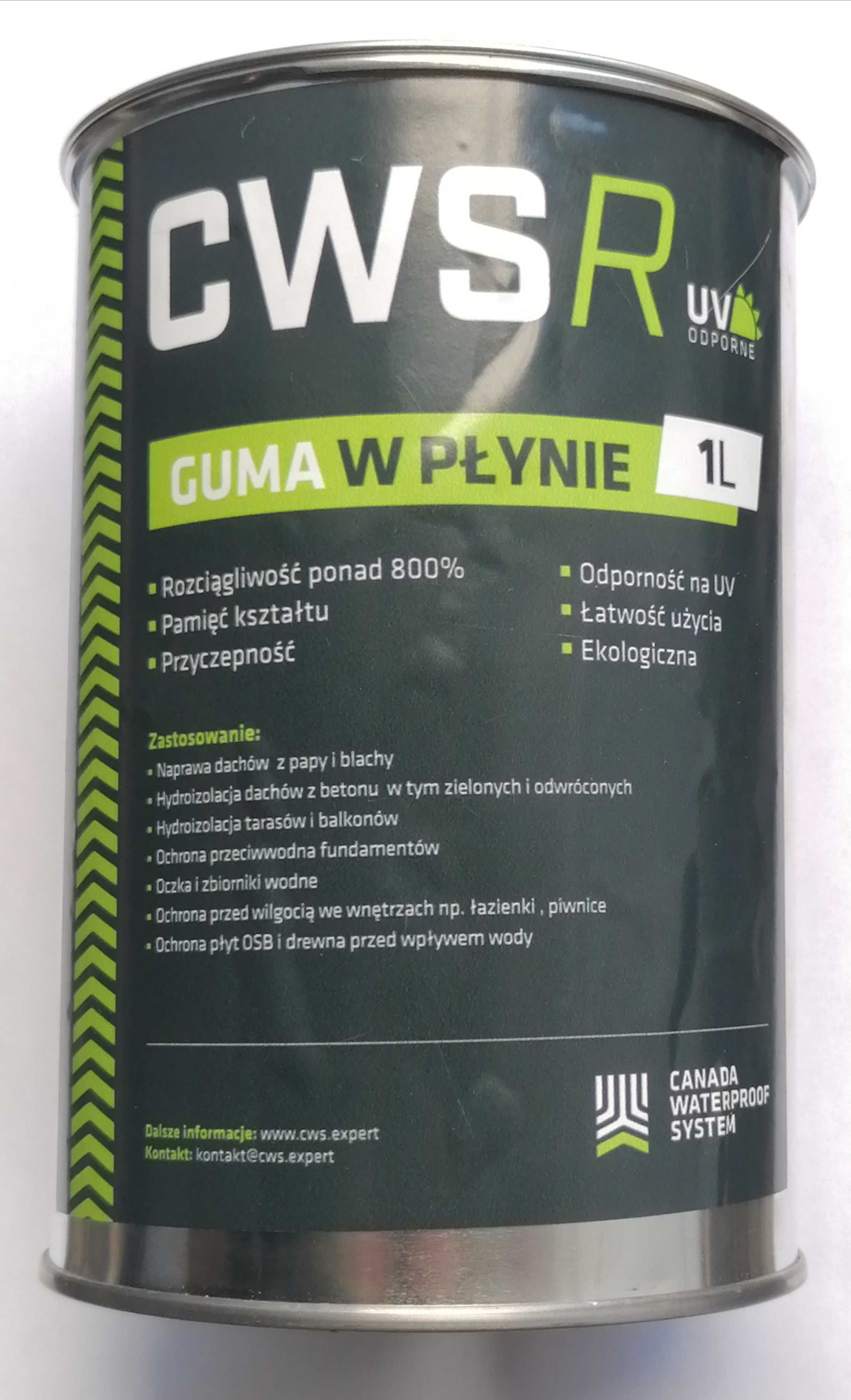 Guma kanadyjska CWSR 1L w płynie do aplikacji ręcznej UV odporna