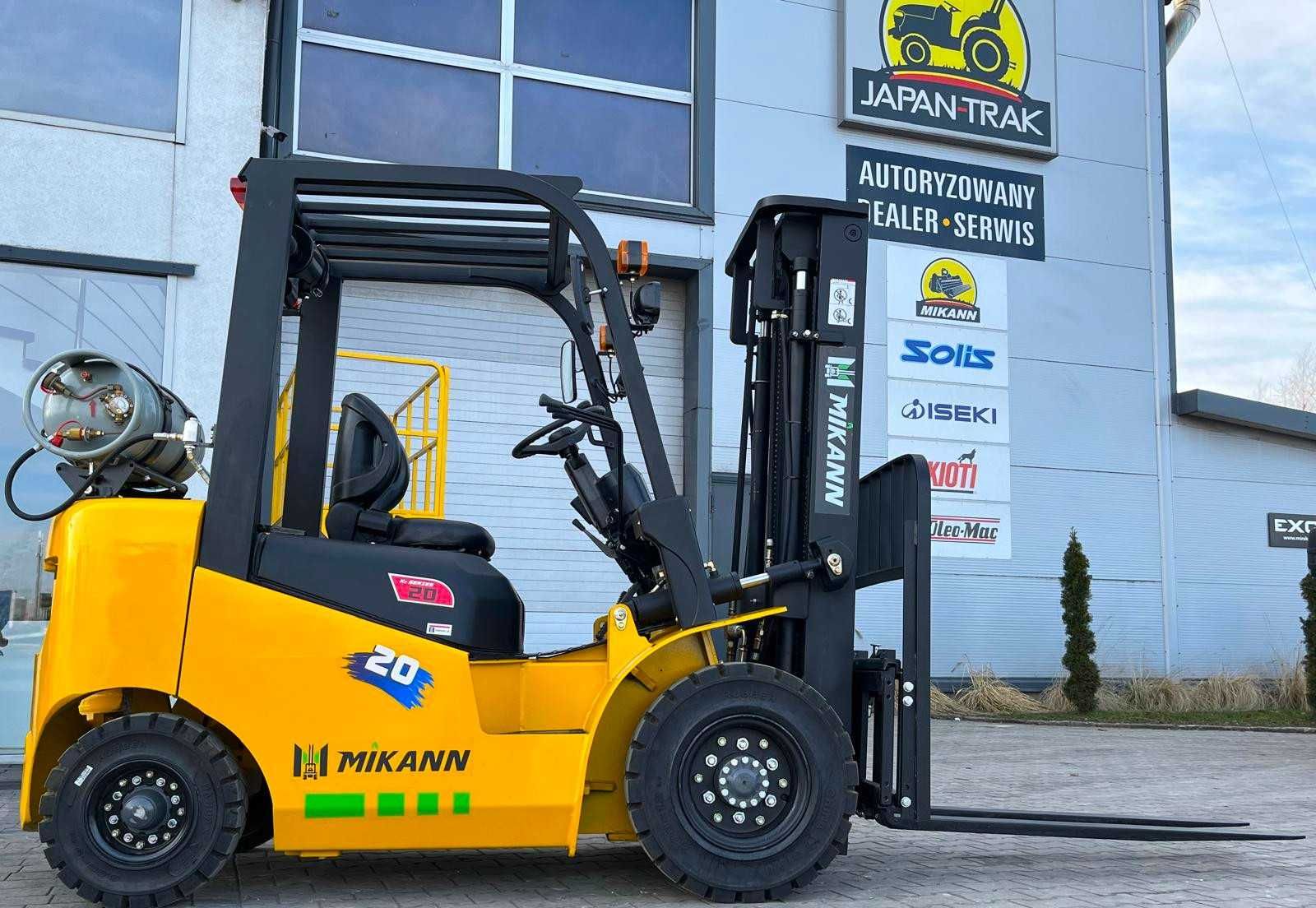 Wózek Widłowy 2T MIKANN, Maszt 4.5m,Triplex, Benzyna-Gaz, Japan Trak